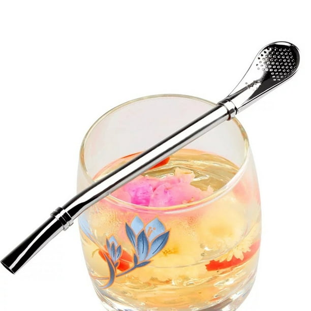 Pro Tea Stainless Steel Drinking Yerba Mate Straw Gourd Bombilla Filter Spoon 
